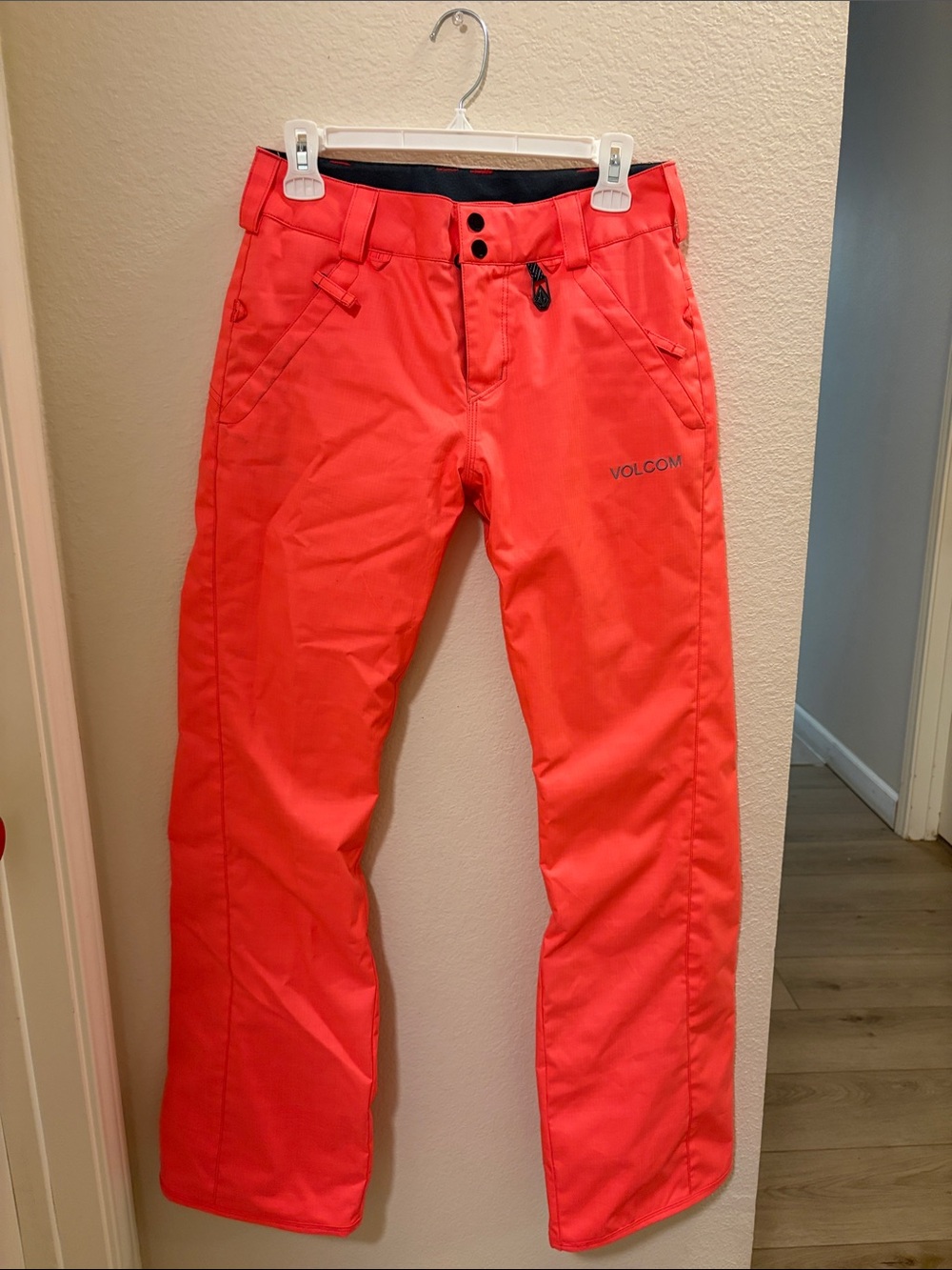 Volcom Women's Coral-Red Ski Pants
